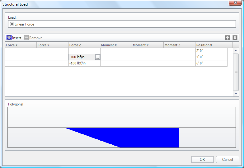 Structural Load Dialog