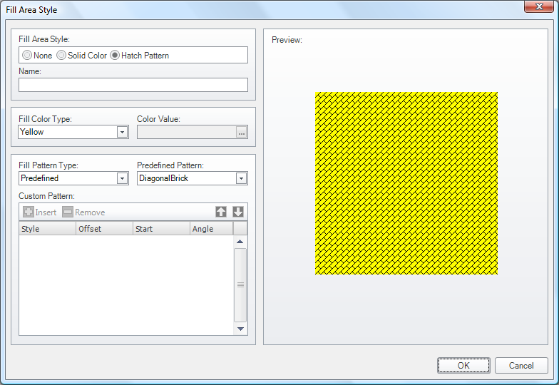 Fill Area Style Dialog